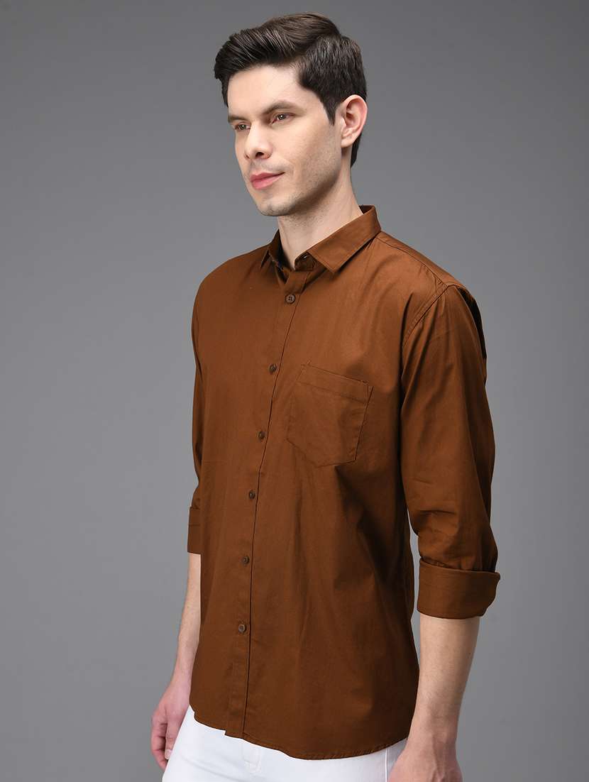 men solid cotton casual shirt - 21153401 -  Standard Image - 2