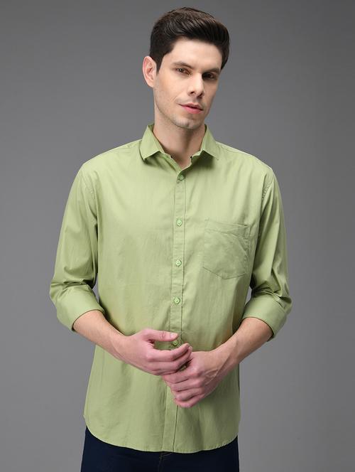men solid cotton casual shirt - 21153409 - Standard Image - 0