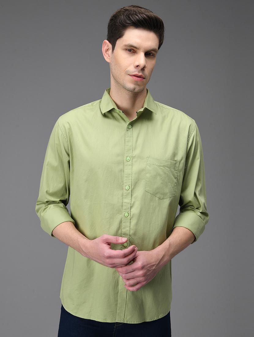 men solid cotton casual shirt - 21153409 - Zoom Image - 0
