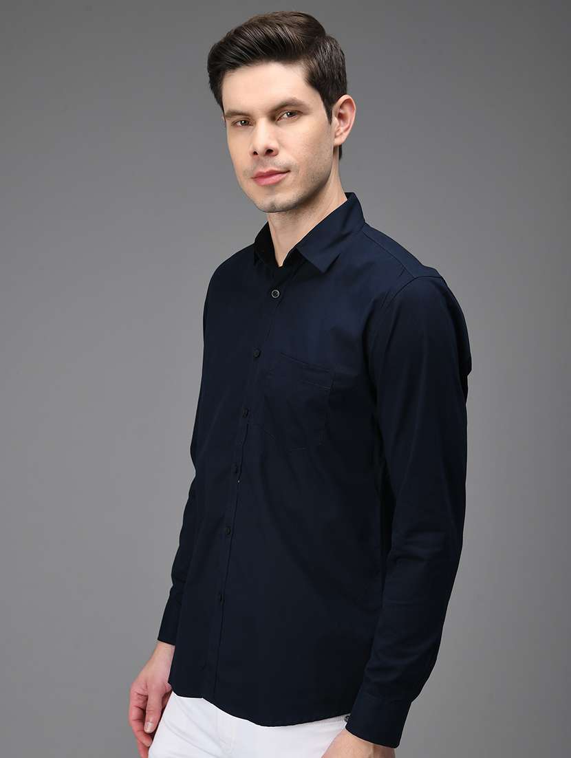 men solid cotton casual shirt - 21153411 -  Standard Image - 2