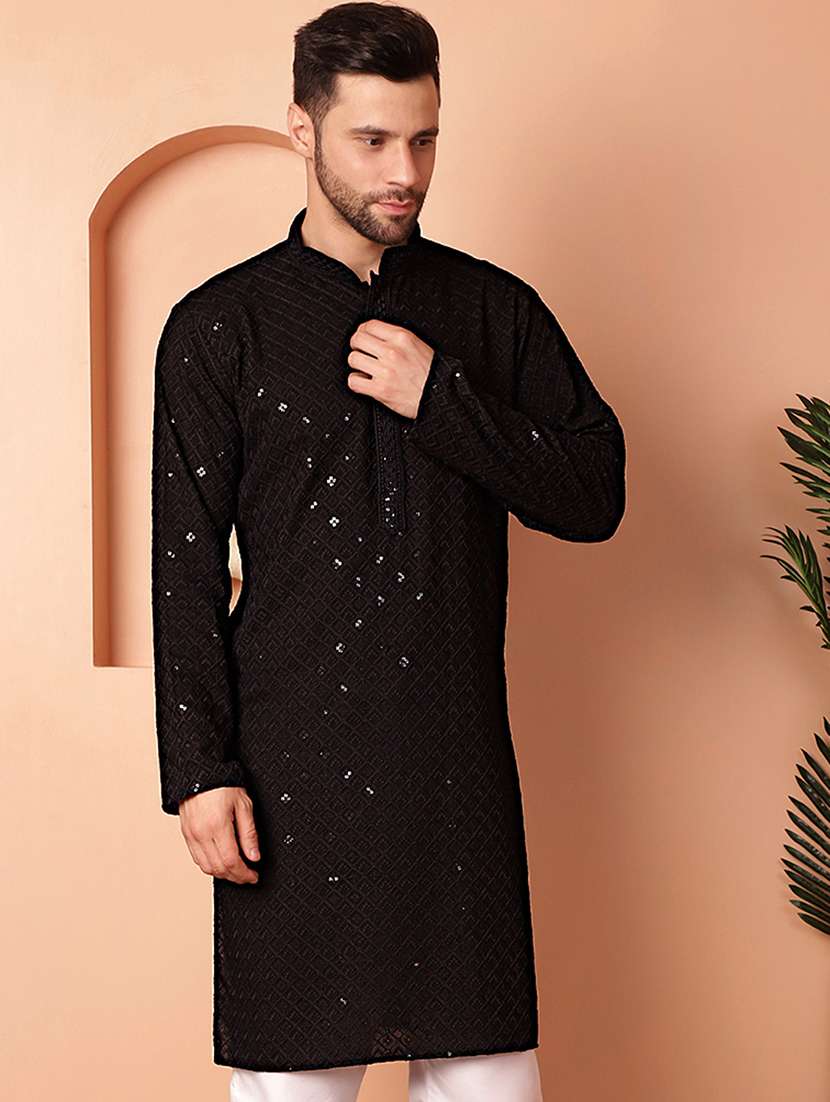 men embroidered kurta pyjama set - 21154131 -  Standard Image - 2
