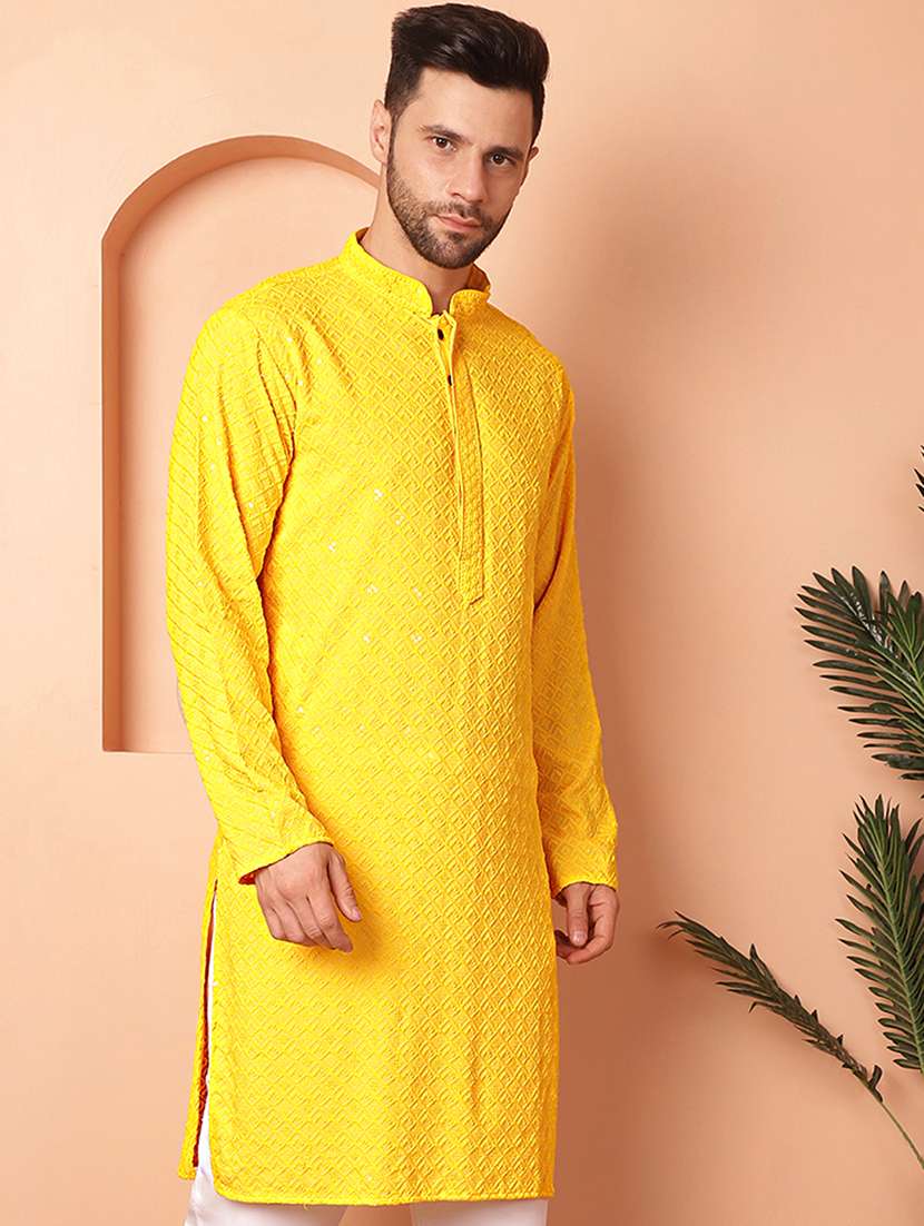 men embroidered kurta pyjama set - 21154137 -  Standard Image - 2