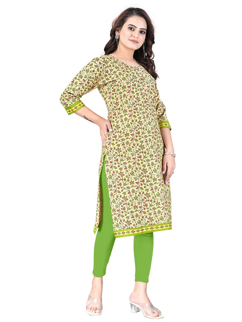 women round neck cotton straight kurta - 21154172 - Standard Image - 2
