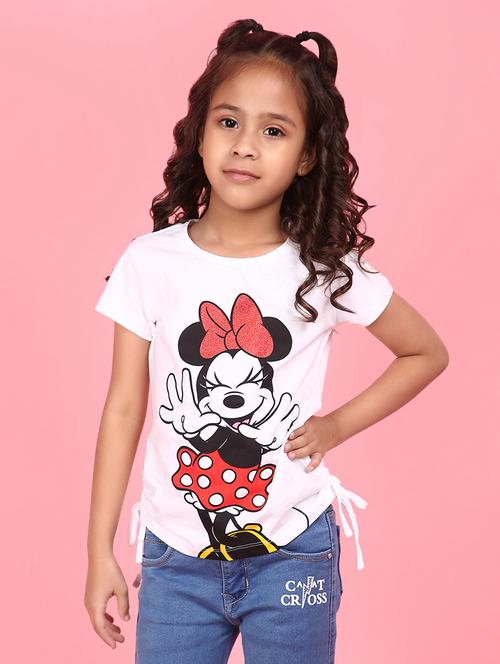 girls white graphic regular tee - 21154427 -  Standard Image - 0