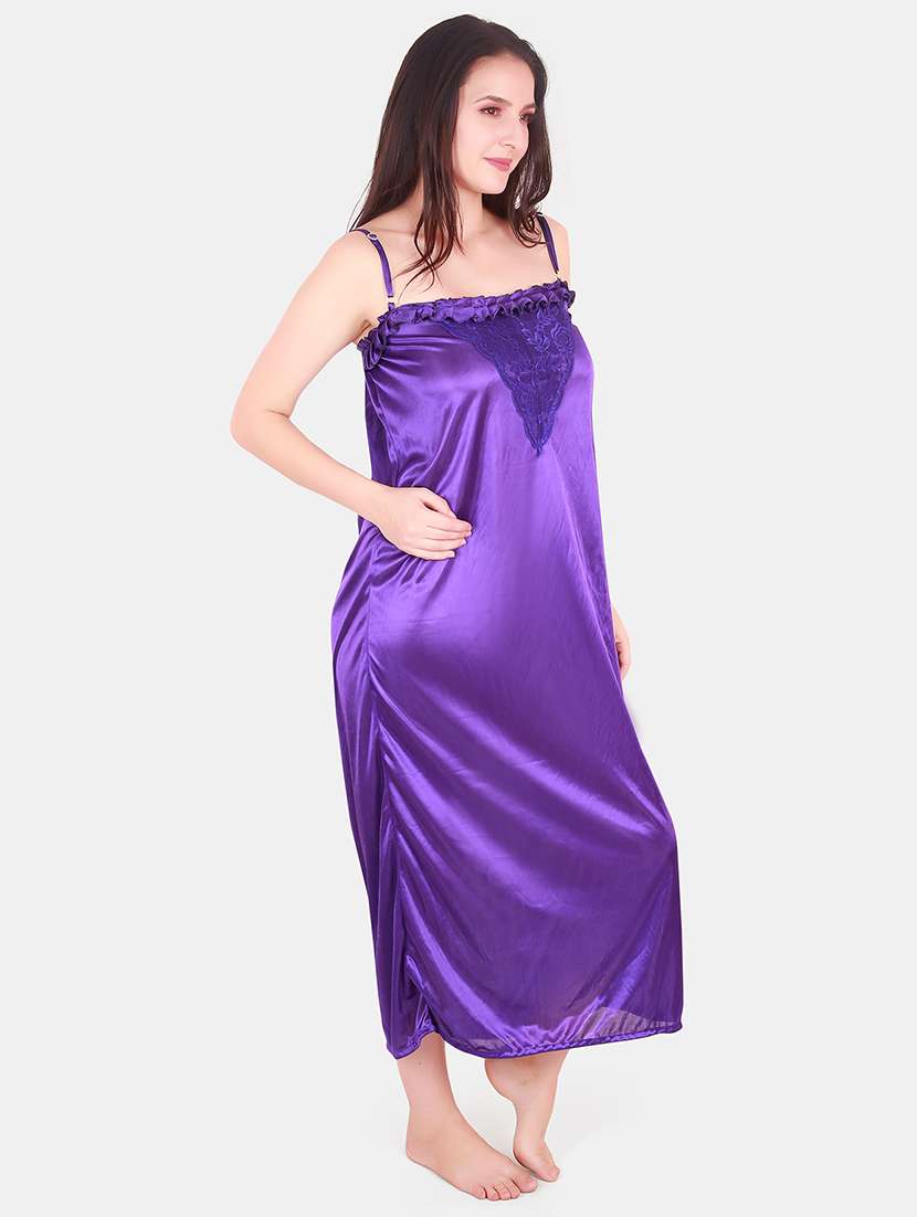 women lace detailed nighty with shrug - 21155523 -  Standard Image - 2