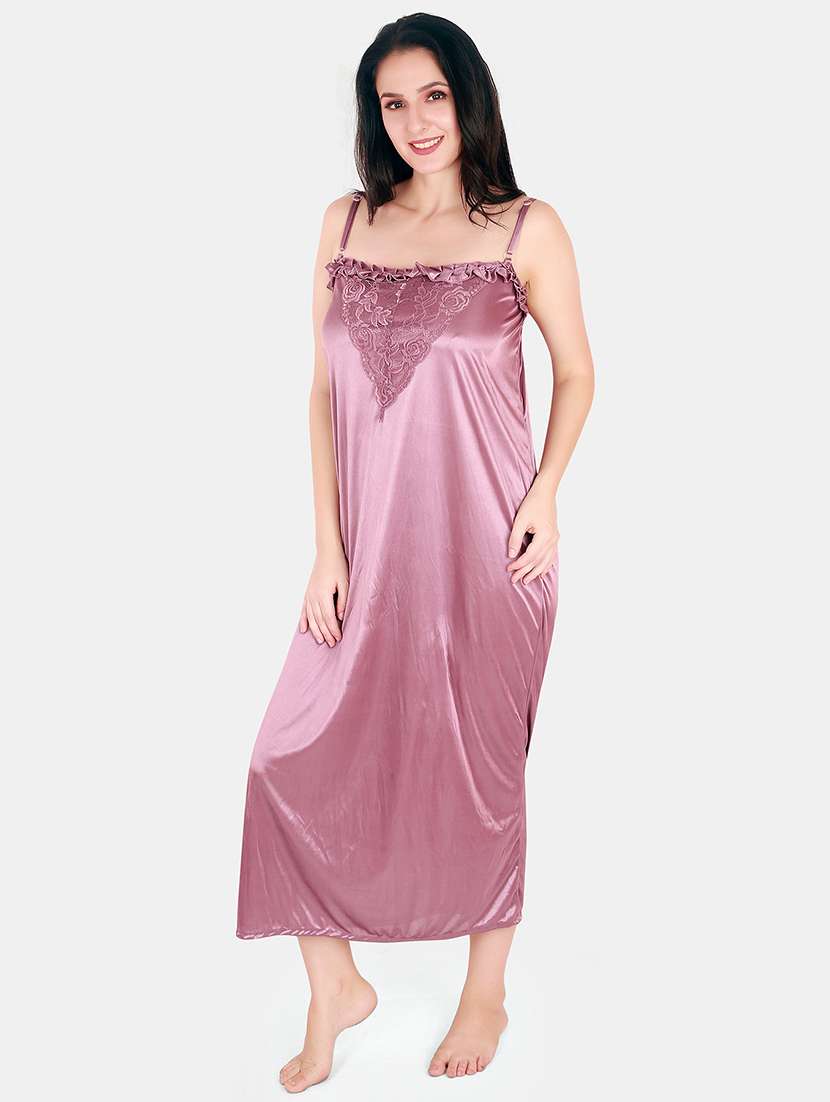women lace detailed nighty with shrug - 21155537 -  Standard Image - 2