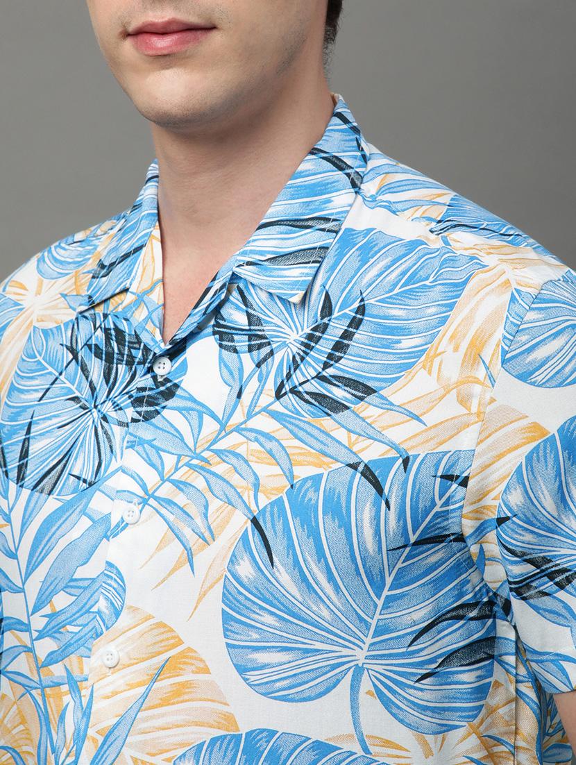 blue rayon casual shirt - 21156000 - Standard Image - 7
