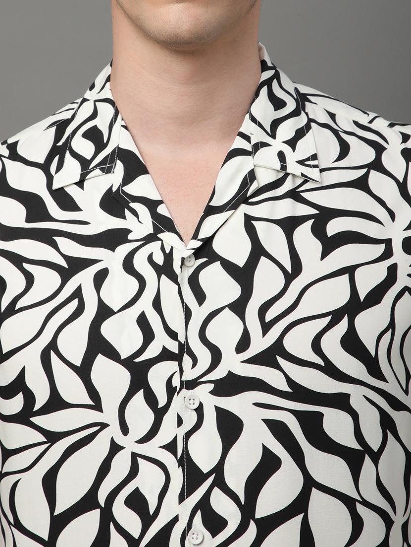 black rayon casual shirt - 21156028 - Standard Image - 7