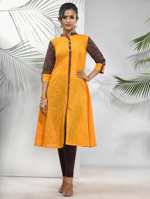 women solid color a-line kurta - 21157659 - Standard Image - 0
