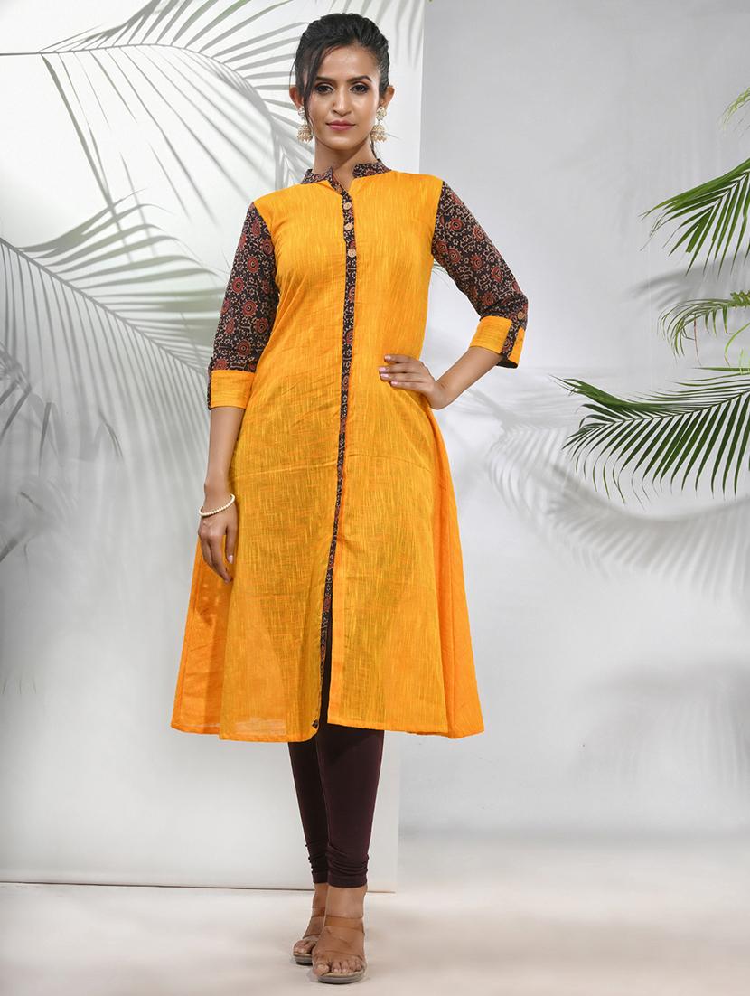 women solid color a-line kurta - 21157659 - Zoom Image - 0