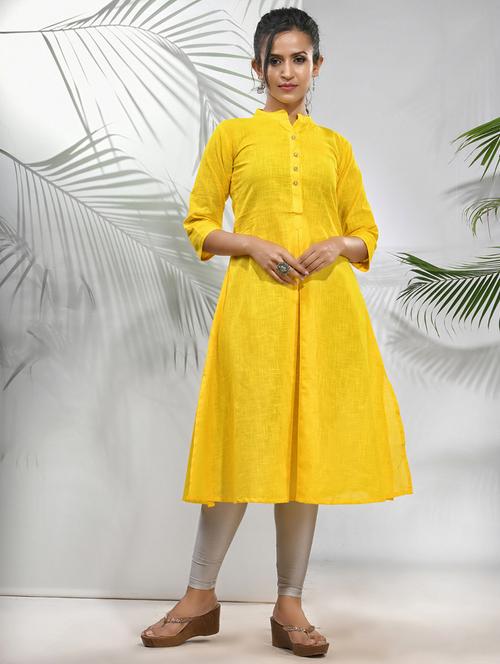 women solid color a-line kurta - 21157669 - Standard Image - 0