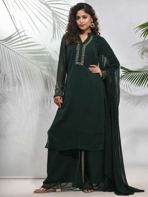 women solid color straight kurta - 21157689 -  Standard Image - 0