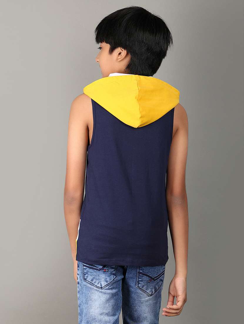 navy blue printed vest - 21158645 -  Standard Image - 2