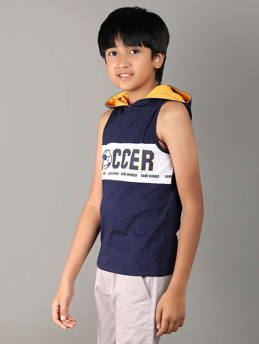 navy blue typographic vest - 21158646 -  Standard Image - 2