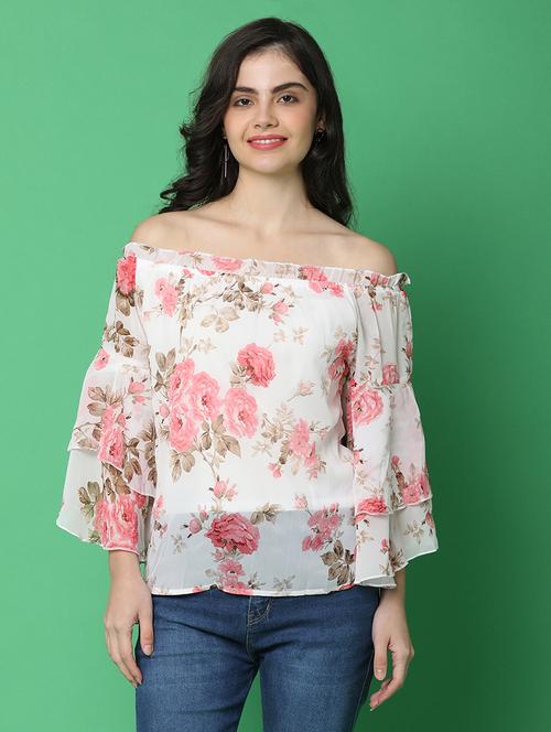 women white cotton regular top - 21158675 - Standard Image - 0