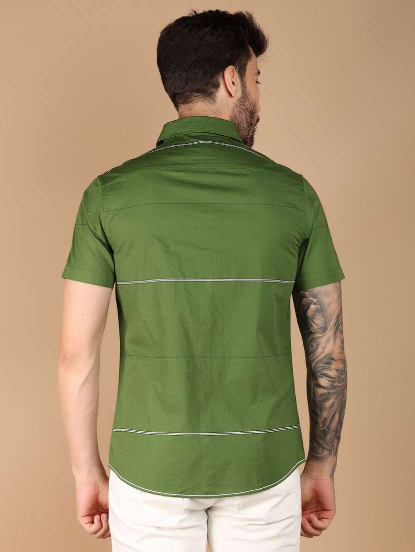 green striped casual shirt - 21158953 -  Standard Image - 2
