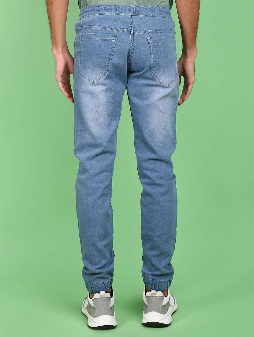 men solid mid rise jogger - 21159598 -  Standard Image - 2