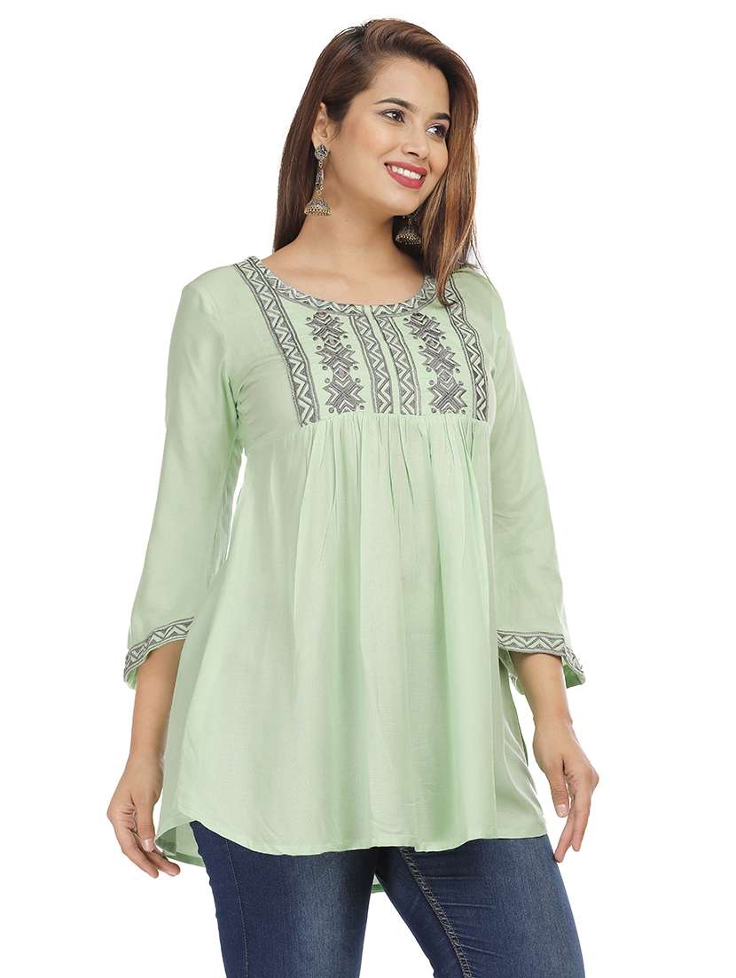 women embroidered a-line kurti - 21161229 -  Standard Image - 2