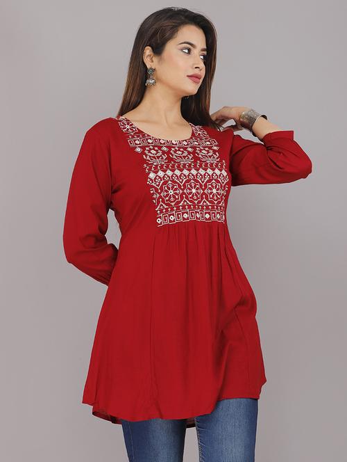 women embroidered a-line kurti - 21161247 -  Standard Image - 0