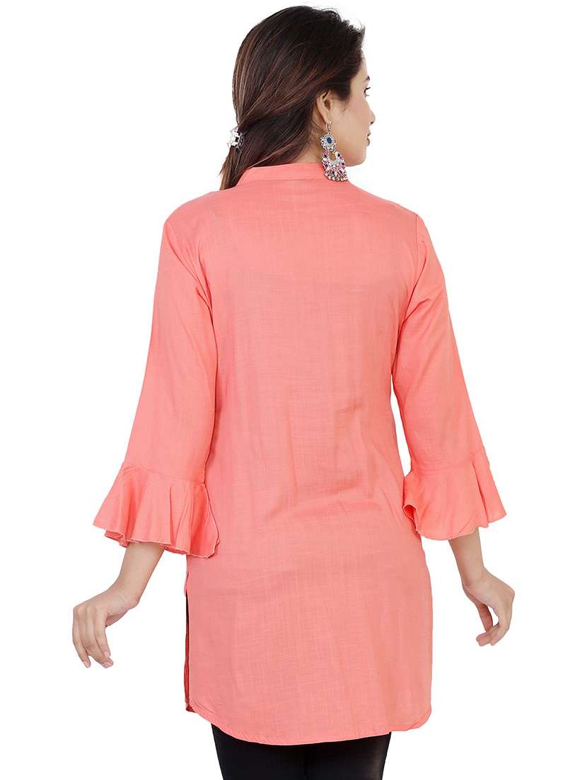 women solid color straight kurti - 21161257 -  Standard Image - 2