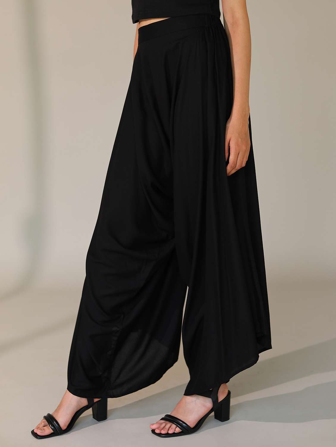 women solid high rise harem pant  - 21161297 -  Standard Image - 2