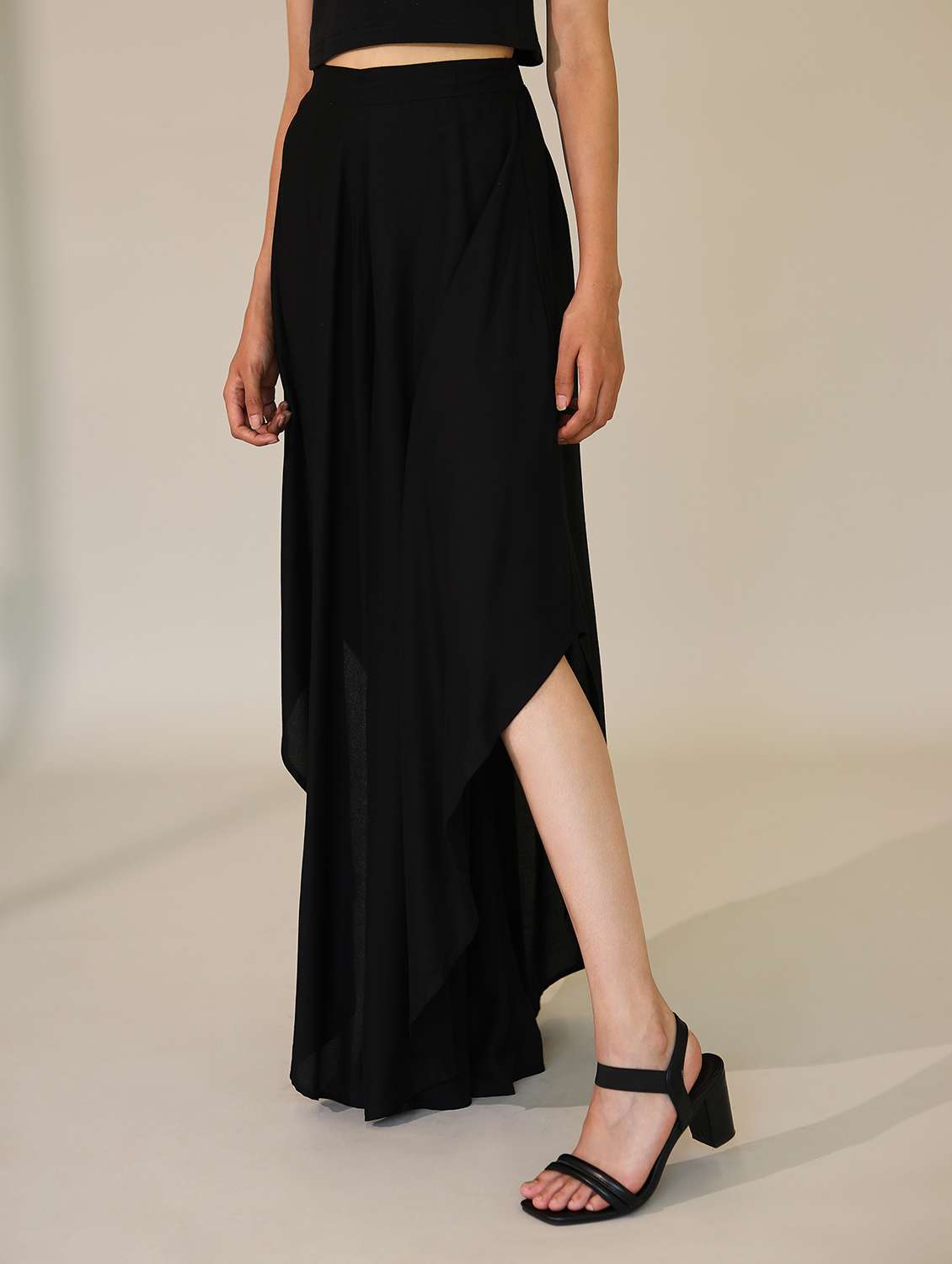 women solid high rise harem pant  - 21161299 -  Standard Image - 2