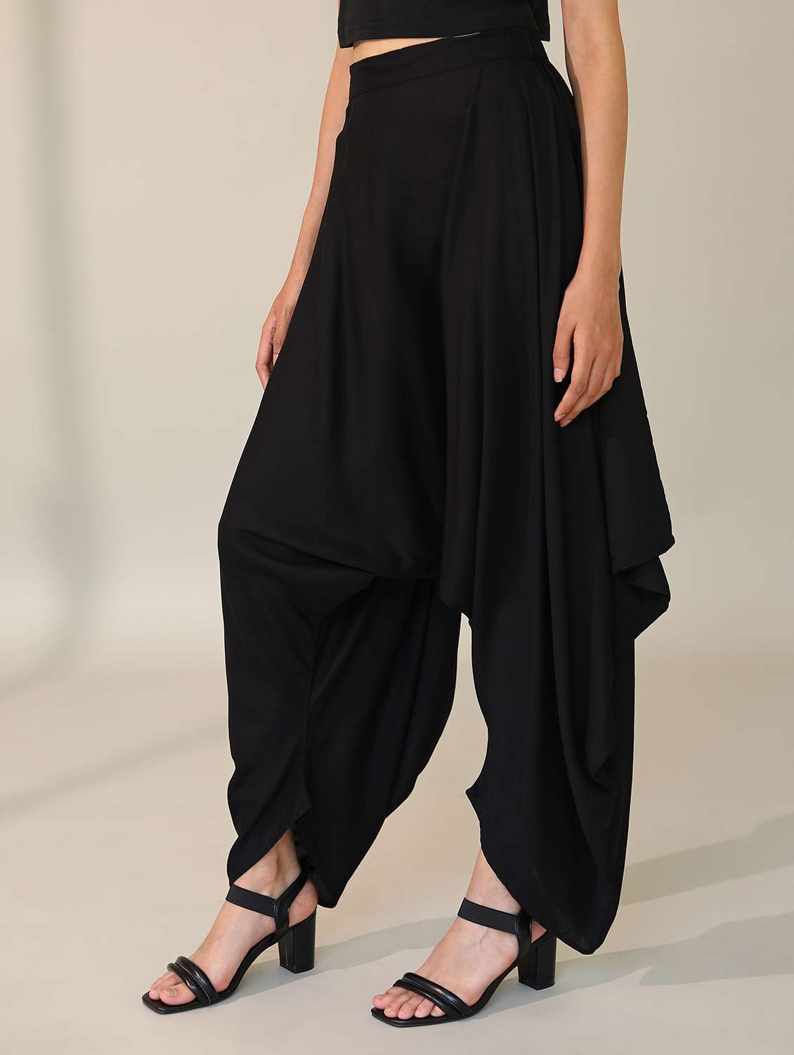 women solid high rise harem pant  - 21161303 -  Standard Image - 2