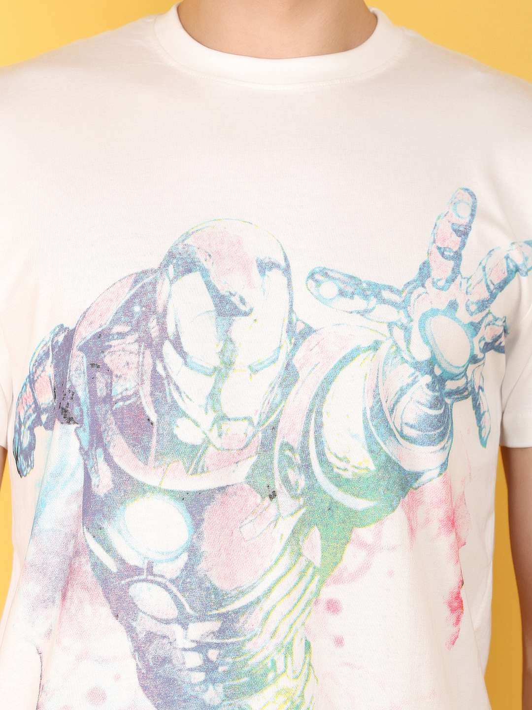 off white cotton single jersey tshirt - 21166818 - Standard Image - 2