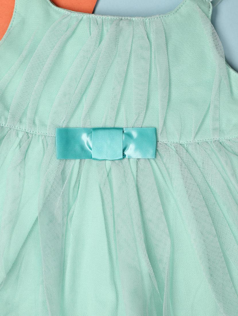 kids green polyester frock - 21166924 - Standard Image - 2