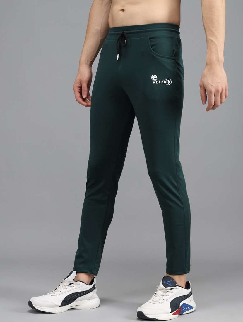 solid green ankle length track pant - 21167351 -  Standard Image - 2