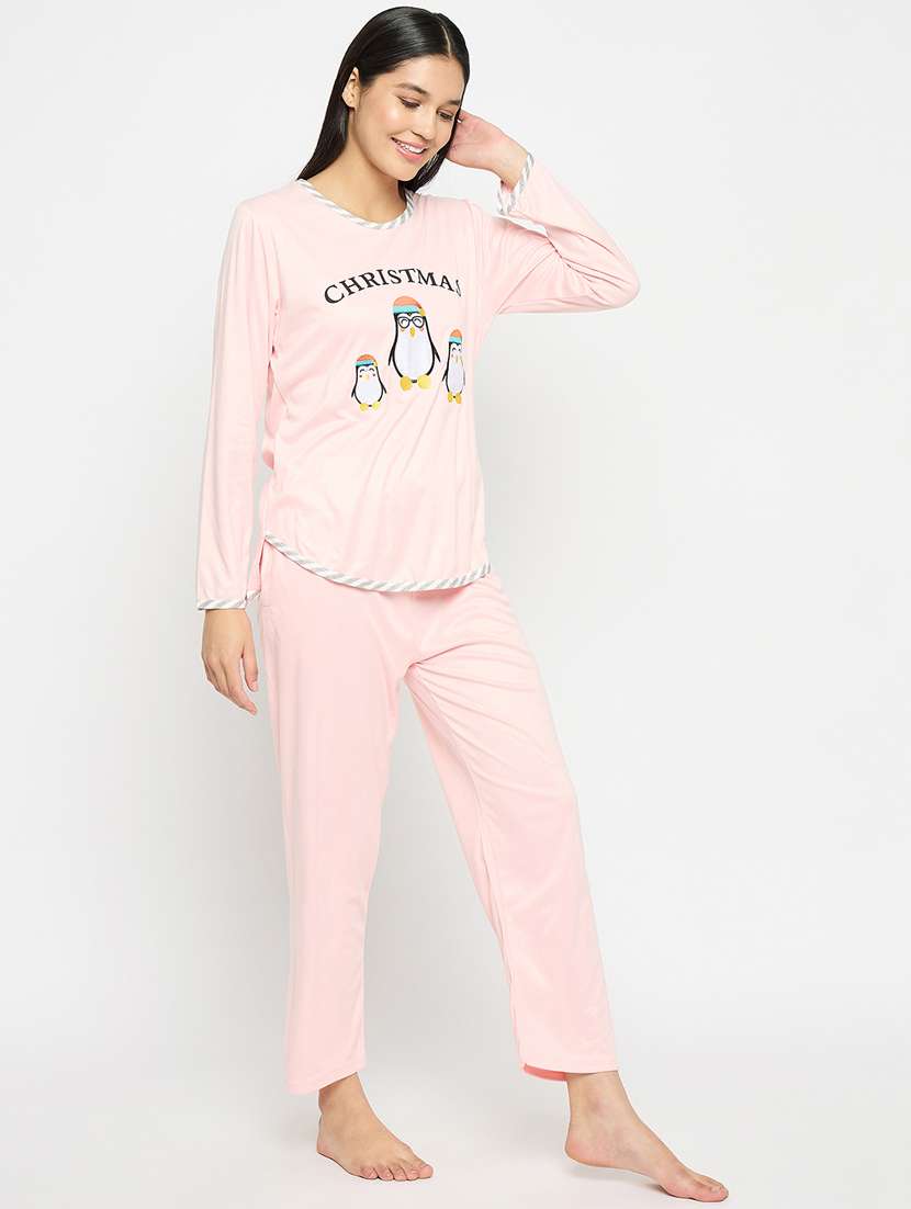 pink printed viscose pyjama set  - 21167754 -  Standard Image - 2