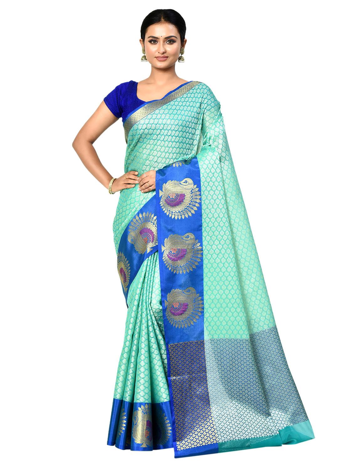 women self design banarasi saree with blouse - 21167798 -  Zoom Image - 0