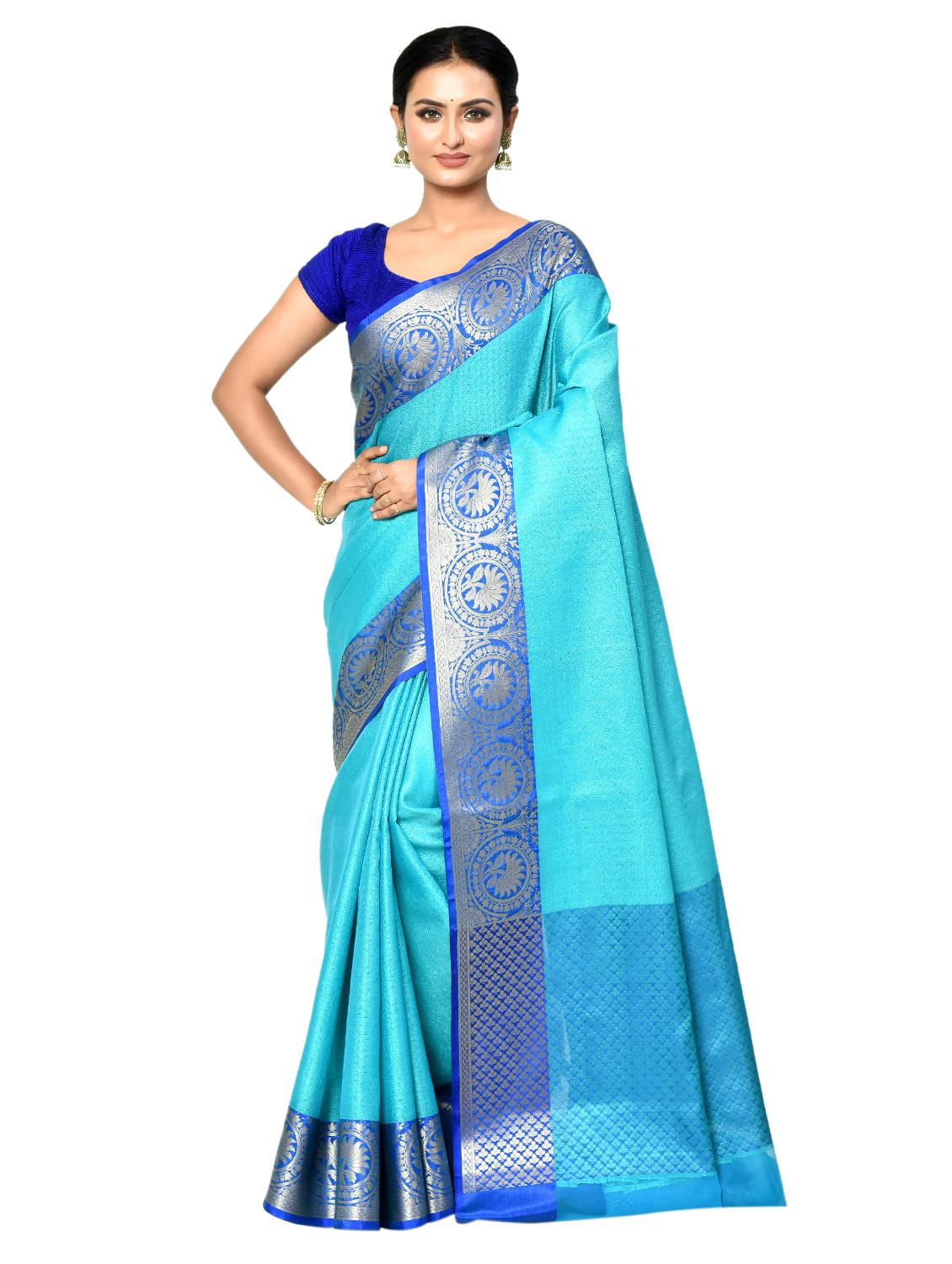 women self design banarasi saree with blouse - 21167807 -  Zoom Image - 0
