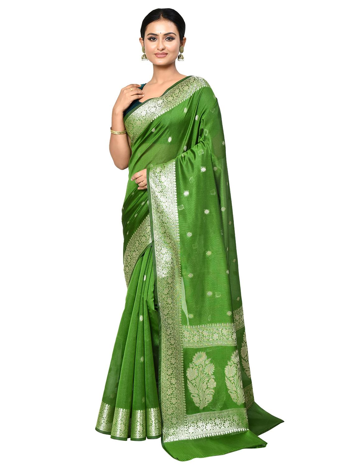 women self design banarasi saree with blouse - 21167830 -  Zoom Image - 0
