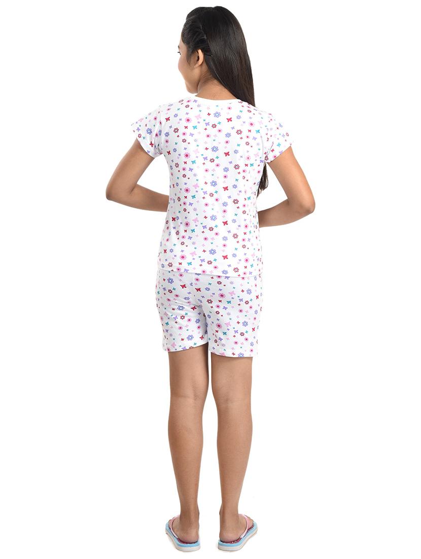 girls floral printed casual shorts set - 21167921 - Standard Image - 2