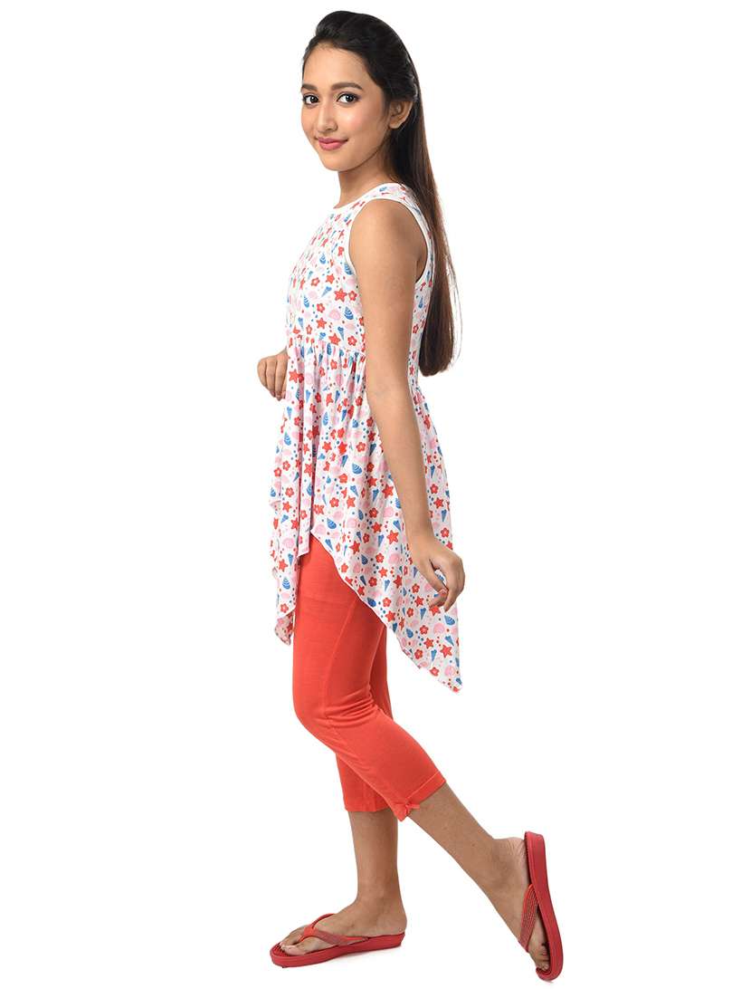 girls printed casual capri set - 21167943 - Standard Image - 2