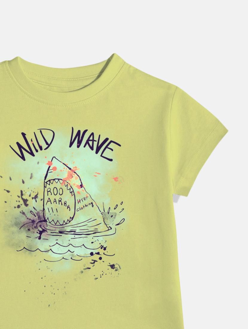 kids front print round neck tee - 21168543 - Standard Image - 2