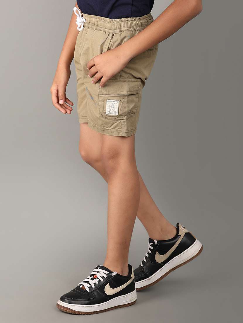 boys green cotton shorts  - 21168710 -  Standard Image - 2