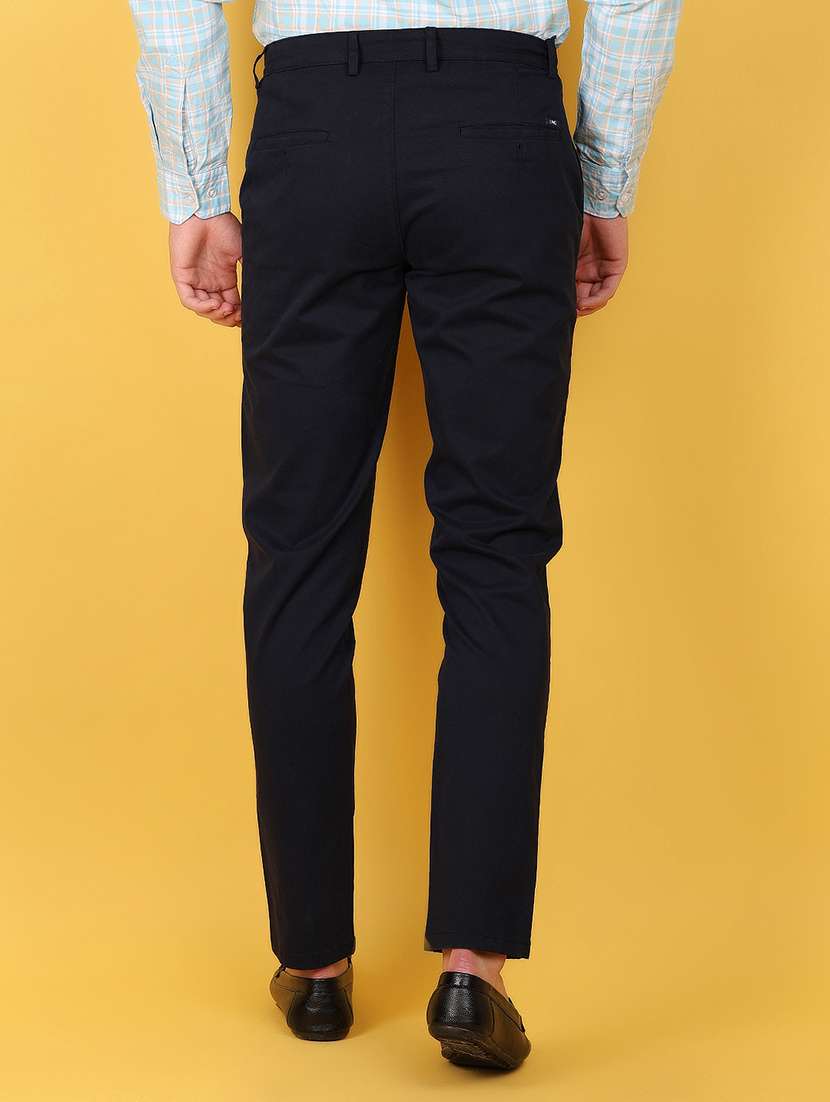 navy blue cotton blend formal trouser - 21168842 -  Standard Image - 2