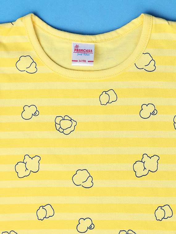 girls yellow printed shorts set - 21168928 -  Standard Image - 2