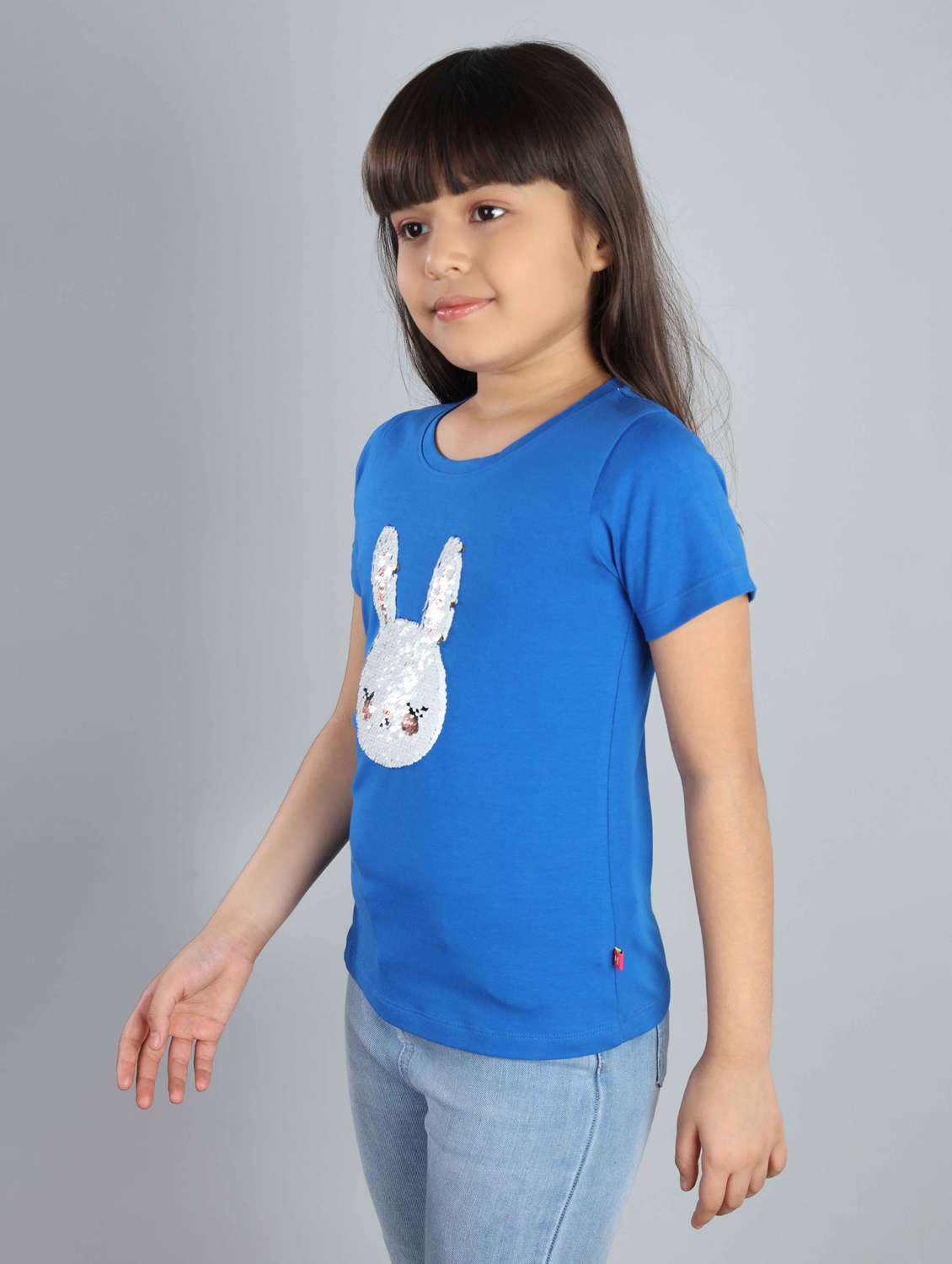 girls round neck graphic printed tees - 21169039 -  Standard Image - 2