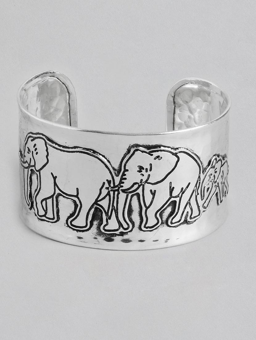 silver brass cuff bracelet - 21169982 -  Zoom Image - 0