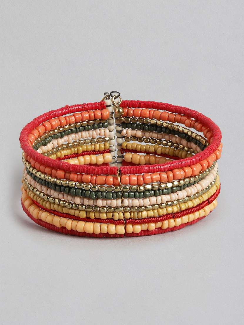 multi colored metal cuffs bracelet