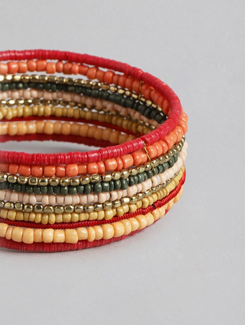 multi colored metal cuffs bracelet - 21169984 - Standard Image - 2
