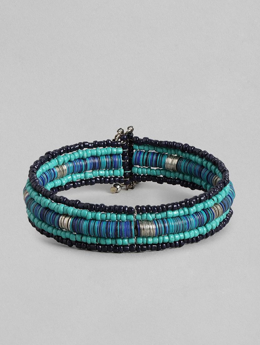 blue metal cuffs bracelet - 21169985 -  Zoom Image - 0