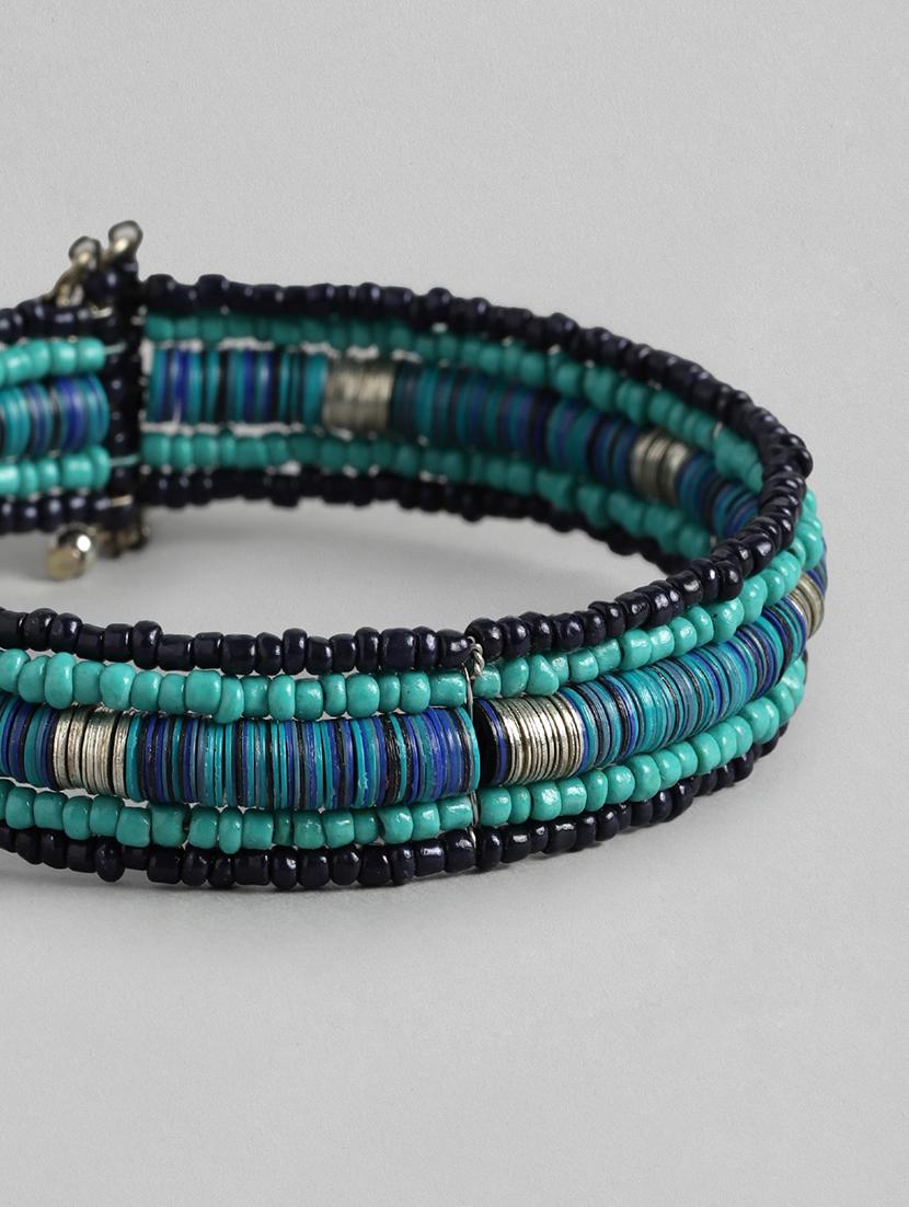 blue metal cuffs bracelet - 21169985 - Standard Image - 2