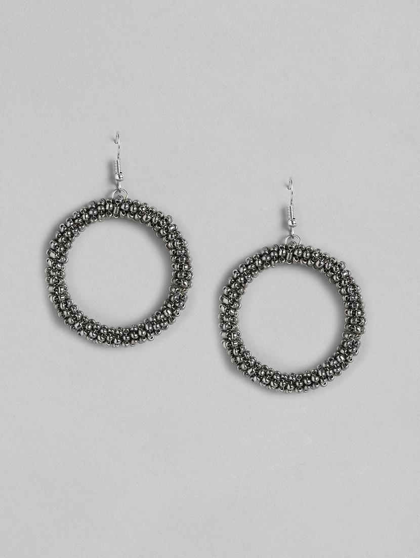 silver metal hoop earring - 21169995 - Zoom Image - 0