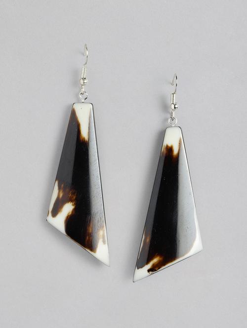 silver-plated teardrop shaped drop earrings - 21170002 - Standard Image - 0