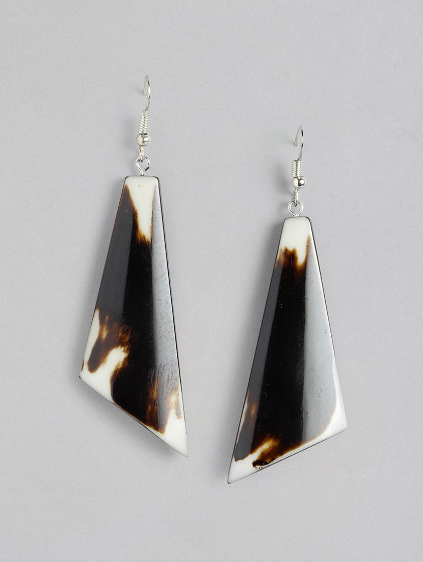 silver-plated teardrop shaped drop earrings - 21170002 - Zoom Image - 0