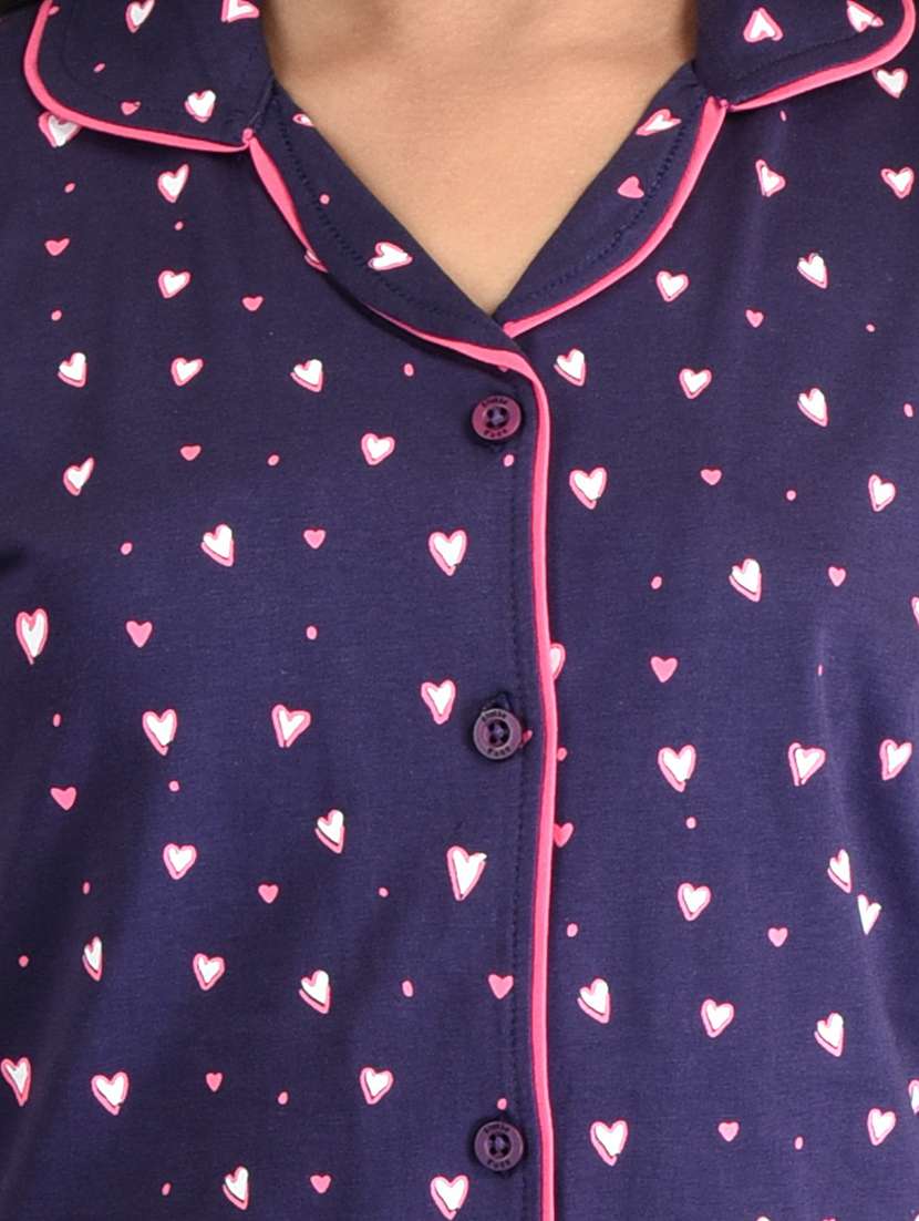 girls printed cotton pyjama nightwear set - 21170141 -  Standard Image - 2